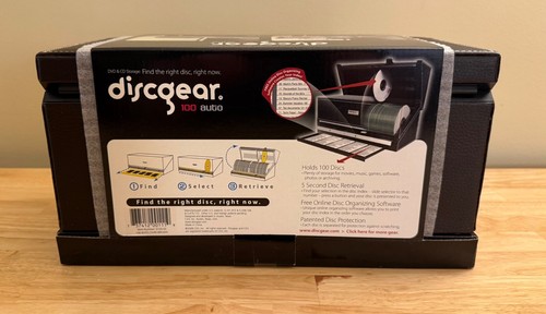 Discgear 100 Auto CD DVD GAME Disc Retrieval System-w/Index Drawer Faux Leather - Picture 16 of 22
