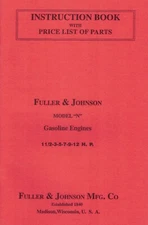 Fuller & Johnson Model N Gas Engine Motor Book