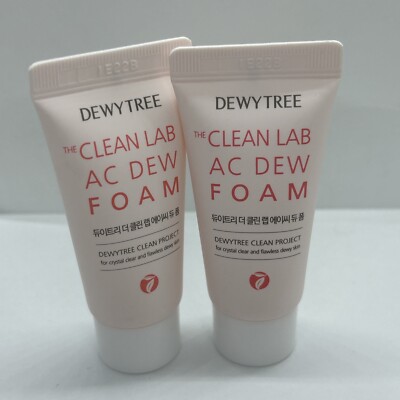 NEW 2X DEWYTREE The Clean Lab AC Dew Foam Cleanser 15ml/0.52oz Each SEALED ATHN