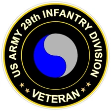 US Army 29th Infantry Division Veteran Bumper Sticker Military Vinyl Decal 5"