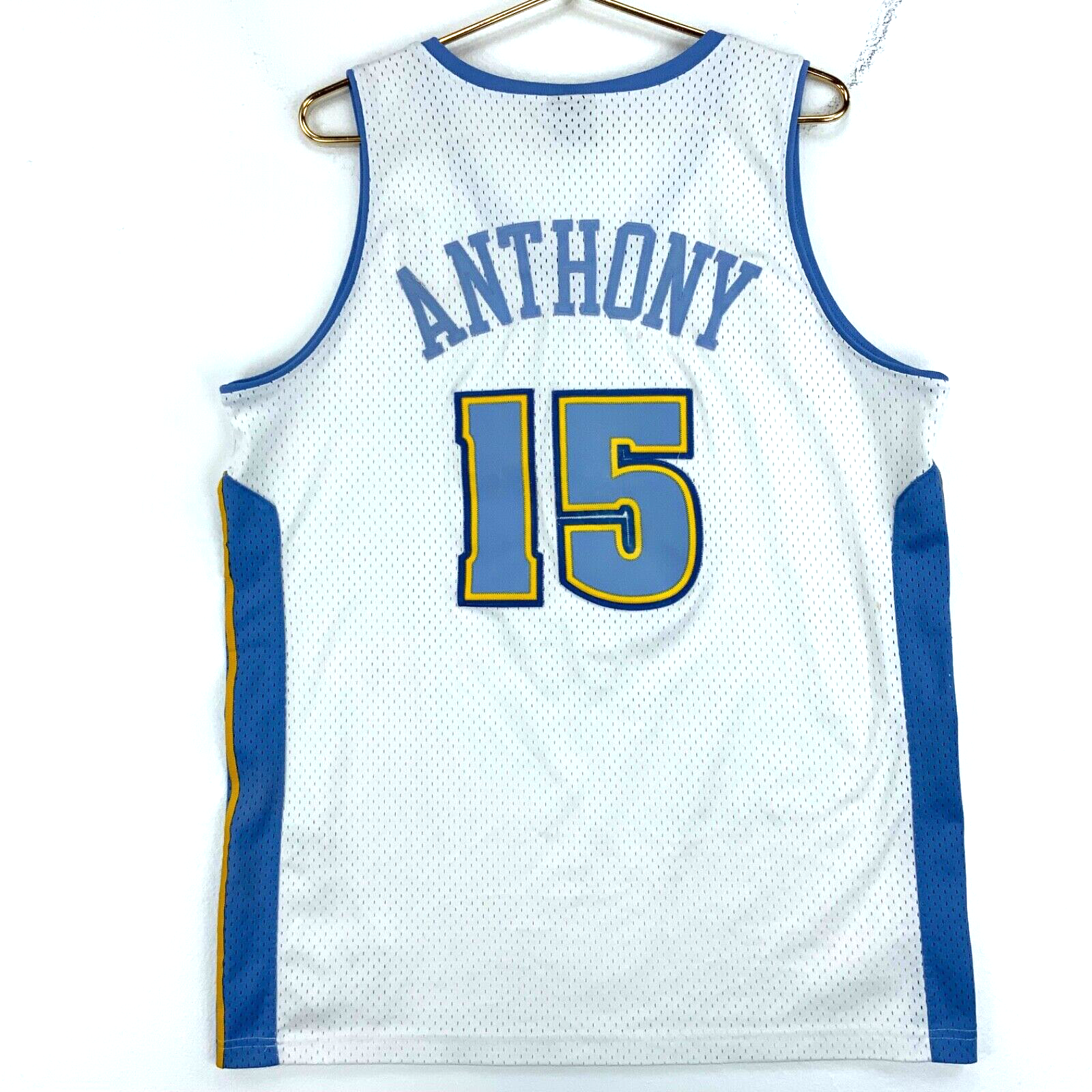 Men 15 Carmelo Anthony Jersey Special Blue Denver Nuggets Jersey Hardwood  Classics