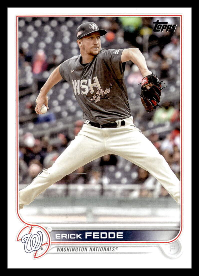 2022 Topps Update #US51 Erick Fedde Washington Nationals Baseball Card