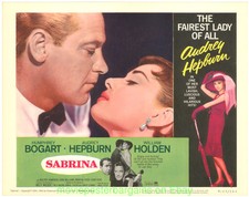 SABRINA LOBBY CARD SET 11x14 R1965 Movie Poster  AUDREY HEPBURN HUMPHREY BOGART