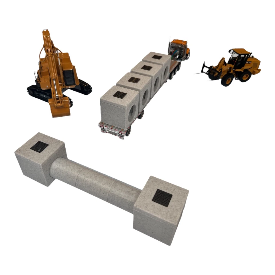 Construction Scale Model Pre Cast Storm Drain Manhole for 48" Pipe 1/50 96X96x84 - Image 2 of 4