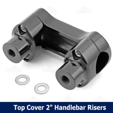 2" Risers 1-1/4" Handlebar Clamp For Harley Touring Road Glide King CVO Special