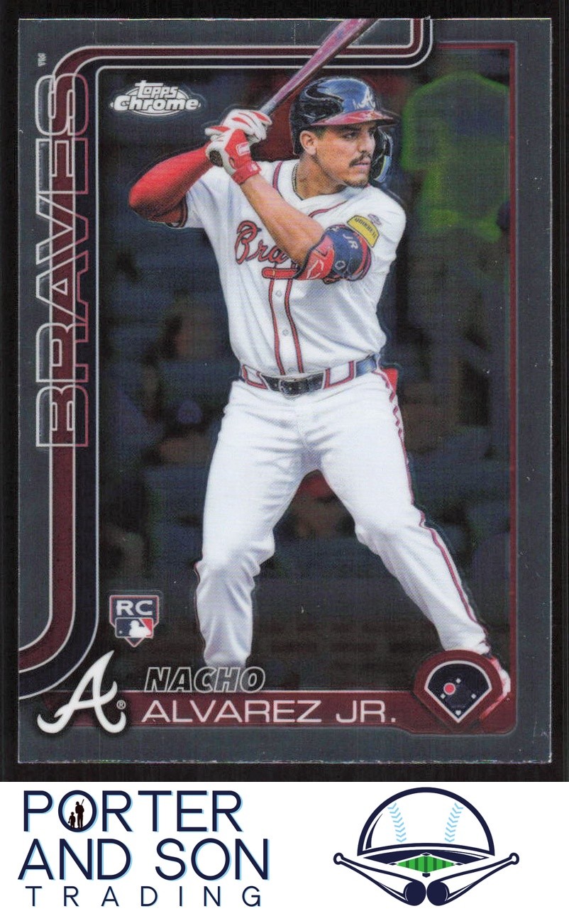 Nacho Alvarez Jr. RC 2025 Topps Chrome #75 Atlanta Braves Baseball Card