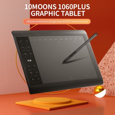 10moons 1060 Plus Graphic Tablet 10*6-inch Large Board Exclusive Phone Painting