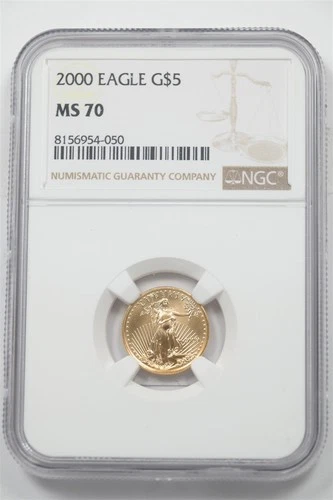 2000 $5 Gold Eagle AGW 1/10oz NGC MS70 #0012 combine shipping*SFCOIN