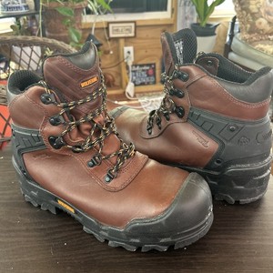 WOLVERINE Men's Warriors Safety Boots - Brown 10EW Hard Toes