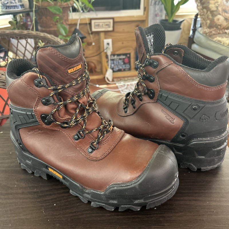 WOLVERINE Men's Warriors Safety Boots - Brown 10EW Hard Toes