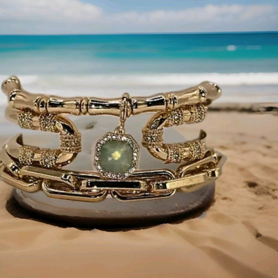 Bomb Party Spring Stack Bracelets 2025 ST26249 Bamboo Tropical Glam