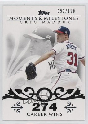 2008 Topps Moments & Milestones 93/150 Greg Maddux #8 HOF 14tz