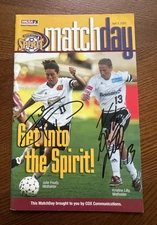 Kristine Lilly  Julie Foudy Signed WUSA Program USWNT Boston Breakers Spirit