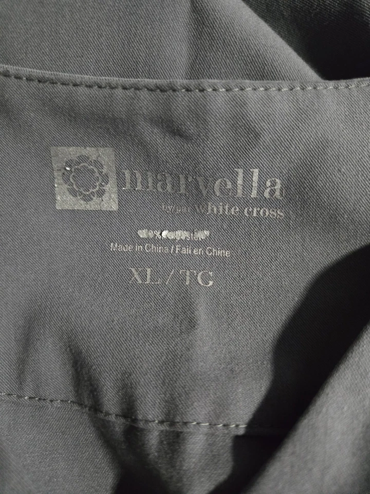 Marvella/White Cross Scrub Top Size XL-Grey w/Princess Seams-Chest 26"/L 27.5" - Image 3 of 4