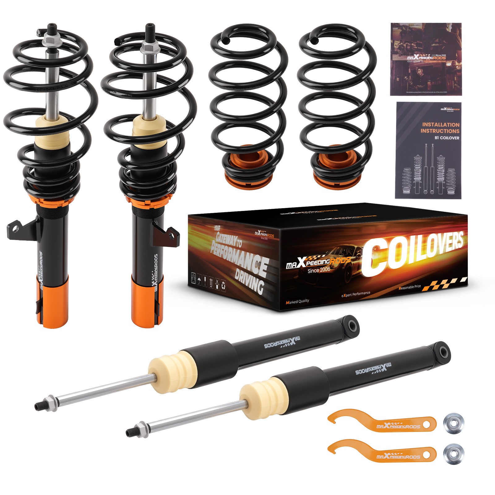 Street Coilovers for VW Golf MK5 Mk6 Hatchback 2WD TDi TDi GTD 2003-2013