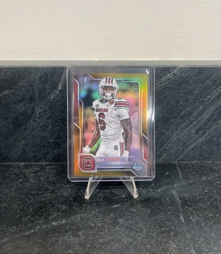 2025 Bowman Chrome University Football Gold Refractor Dylan Stewart #124