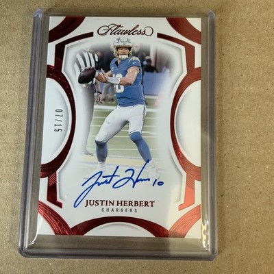 2025 Flawless - Flawless Frame Signatures Justin Herbert #FFS-2 Ruby /15 (AU)