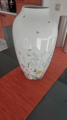  Modell 7806 Blumenwiese Porzellanvase, Bodenvase Heubach Thüringen 30iger Jahre