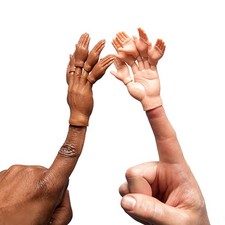 ACC Set of Ten Rubber Finger Hands for 1.5 inches , 2.75 inches, Skin Tone