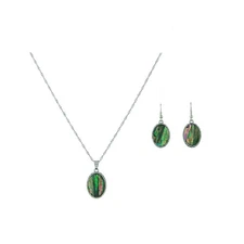 Canyon Sky Women's Abalone Shell Pendant, Necklace & Earrings Set