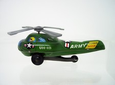 Vintage Tin Friction Toy Army Helicopter UH-1B Made in Japan
