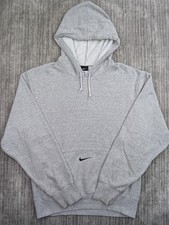 Vintage Nike Center Swoosh Hoodie Mens Small Gray Pullover Sweatshirt Y2K 337291