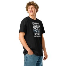 I Survived Drake Passage To From Antarctica Survivor Unisex ribbed neck t-shirt