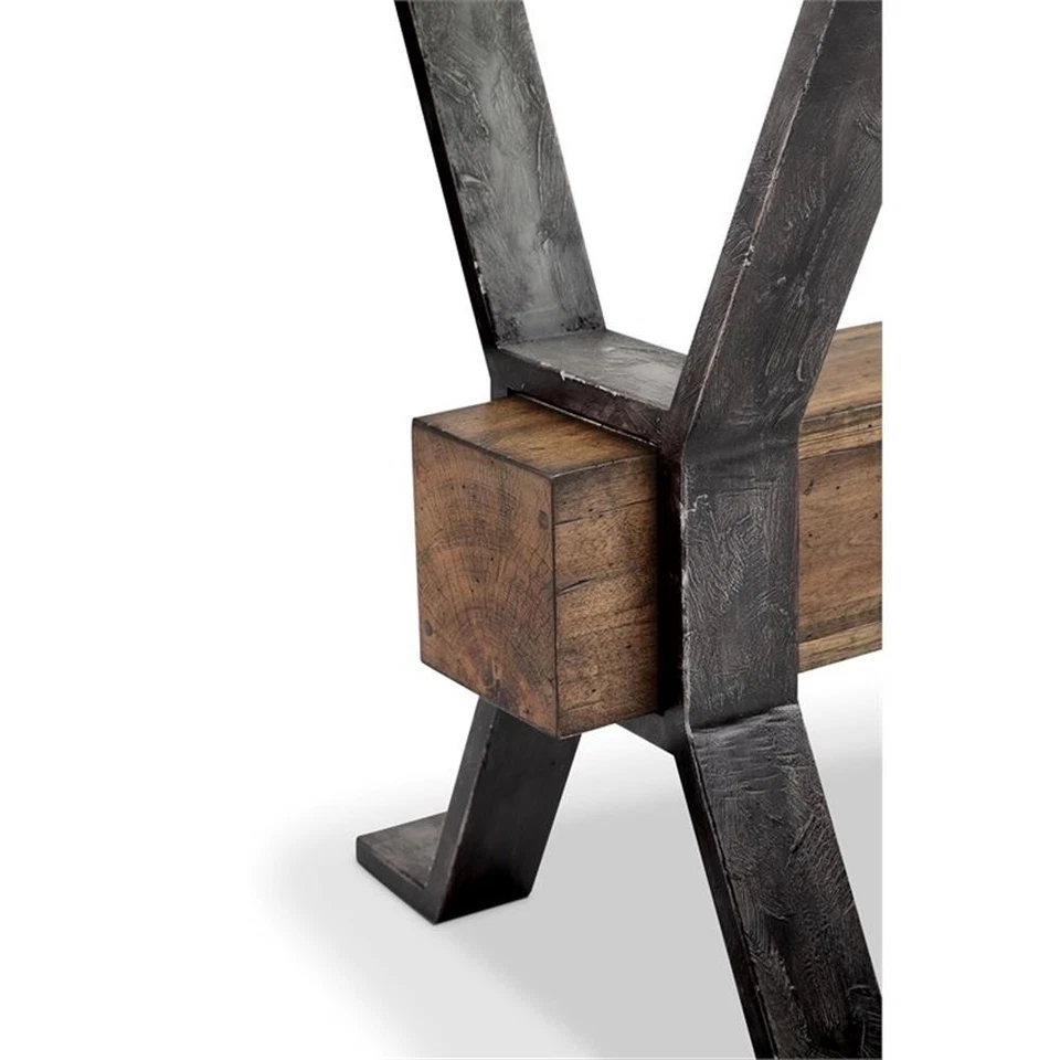 Mesa de cóctel rectangular Magnussen Sawyer con tapa de cristal y marrón Foto 2 de 3