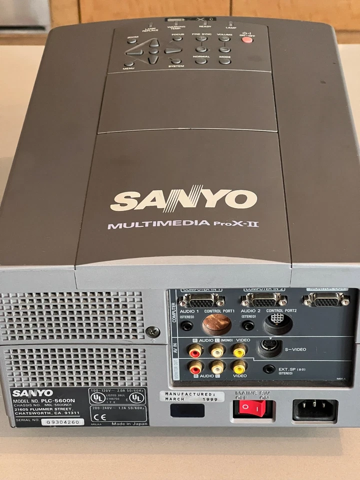 SANYO Conference Multi Media Projector PRO-X2 PLC-5600N - Image 4 of 4