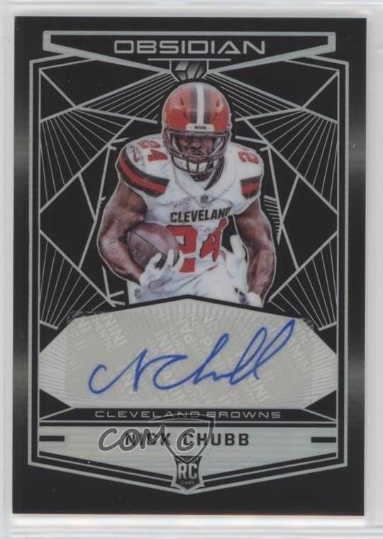 2018 Panini Obsidian Rookie Auto 94/100 Nick Chubb #RKA-NC Auto RC uk2