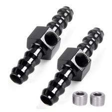 3/8" Barb Inline Fuel Pressure Gauge Fitting 3/8" Barb with 1/8 NPT Port