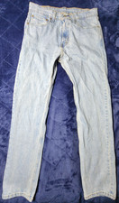Vintage 90's Levis 505 Red Tab Symbol-Light Stonewash 32W-32L 10 In production