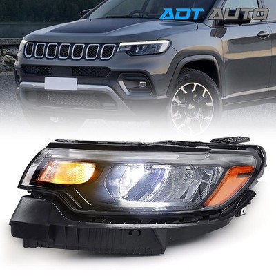 Driver Left LED Reflector Headlight W/O DRL For Jeep Compass 2022-2025 W/ Bulbs