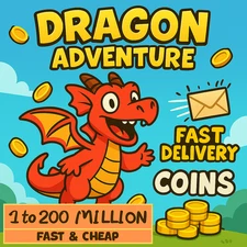 🟢ONLINE🟢 DRAGON ADVENTURES COINS 01 to 200 MILLION COINS ✅IMMEDIATE DELIVERY🔜