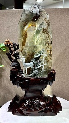 10LB Top Rare Natural garden  ghost phantom Quartz Crystal Mineral specimen+base