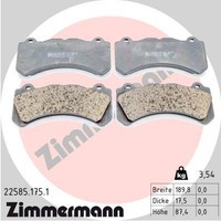 Zimmermann Bremsbelagsatz, Scheibenbremse 22585.175.1 FüR Volvo