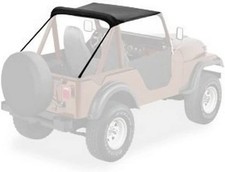 Bestop 52505-01 Soft Top Traditional Bikini Polymer Cloth Black Fits Jeep Cj5