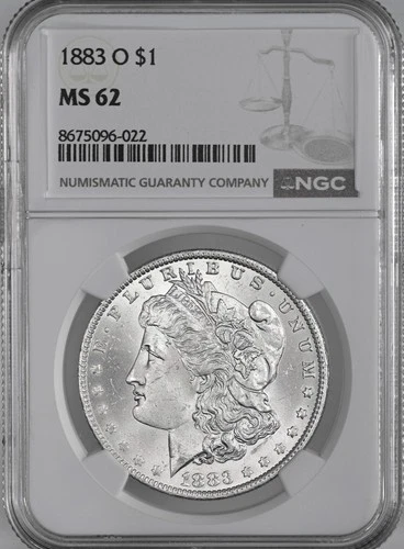 1883-O  $1  MORGAN SILVER DOLLAR  "NEW ORLEANS"  NGC MS62  #8675096-022
