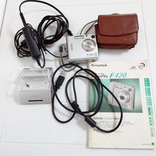  Rare FUJIFILM FinePix F420 Silver Digital Camera 3.1MP 3x Zoom From JAPAN
