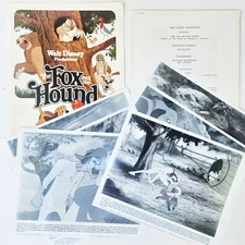 Vintage 1981 FOX AND THE HOUND Movie Press Kit – 6 Photos + Notes - DISNEY RARE