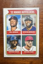 2023 Topps Heritage - Topps Rookie Stars Will Benson, Mike Siani, Wynton Bernard
