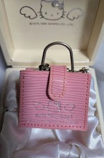 Sanrio Hello Kitty Angel Vintage Pocket Watch Pink Leather Case Unused
