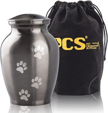 PCS Memorial Pet Cremation Urns for Dogs and Cats Ashes, Paws Engraved Pet Urn,D