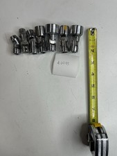 A-6493 Snap-on 3/8” Drive Swivel Universal Socket Lot 8 Pc SAE Chrome USA
