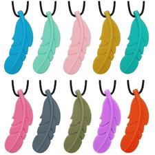Chew Necklaces For Sensory Kids Silicone Chewy Necklace Autistic Children 10 Pac