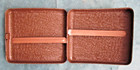 Vintage brown metal cigarette case/tin wallet