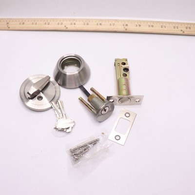 Keyed Alike Single Cylinder Deadbolts & Keyed Alike Door Knobs Combo Pack 