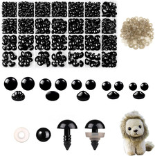 1000 Pcs 6-14mm Safety Eyes for Amigurumi Crochet Safety Eyes and Noses for Croc