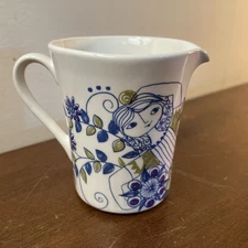 LOTTE by Figgjo Turi Design Handpainted Silkscreen Norway 3" Mini Creamer