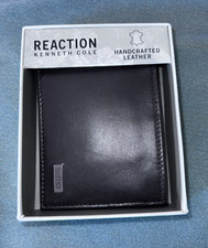 NEW in Gift Box 48 KENNETH COLE REACTION Men's Soft Leather Bifold Wallet BROWN